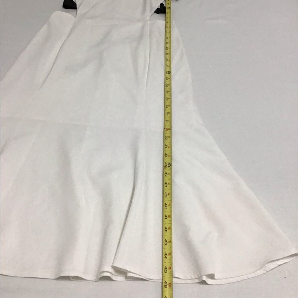 NBD White Midi Cut Out Sides Fit And Flare Dress Size Large - Picture 12 of 12